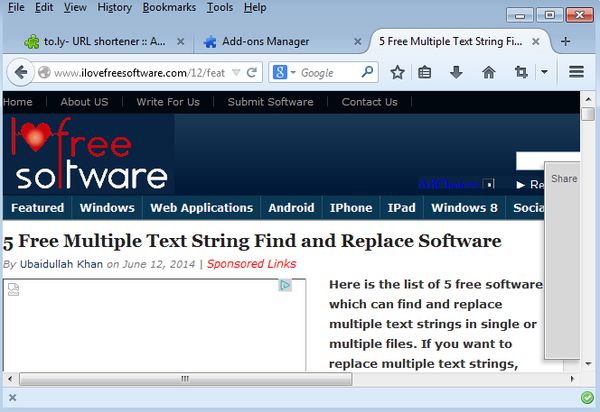 url shortener addons for firefox 5