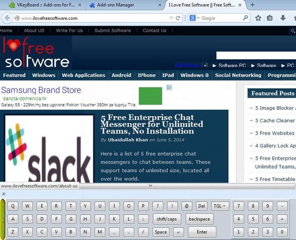 virtual keyboard addons firefox 2