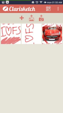 Clarisketch for android interface