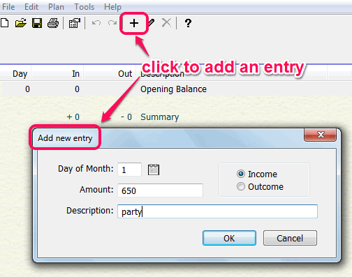 add an entry