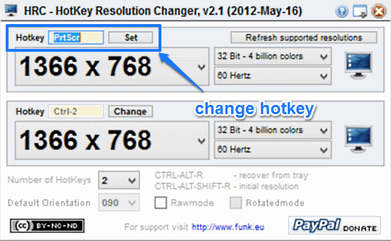 change hotkey