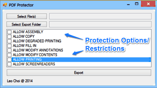 pdf protect main ui