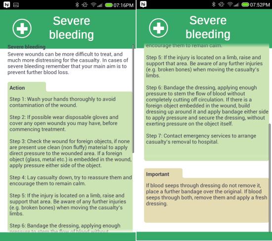 servere bleeding first aid