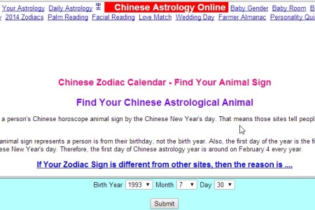 Chinese Astrology Online