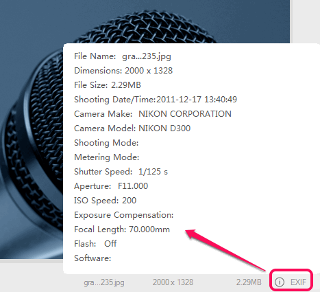 EXIF information