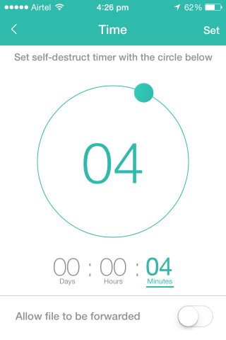 Setting Self-destruction Timer