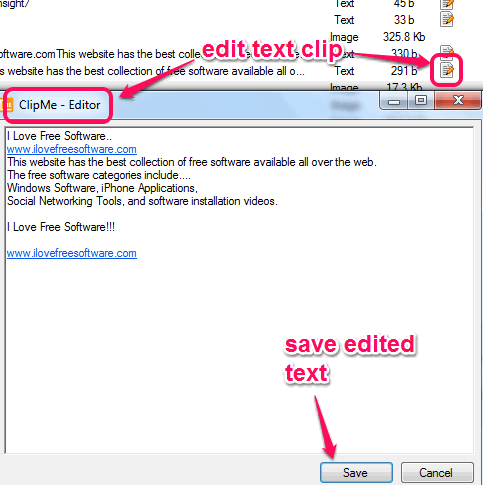 edit a text clip