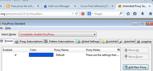 proxy management addons firefox 2