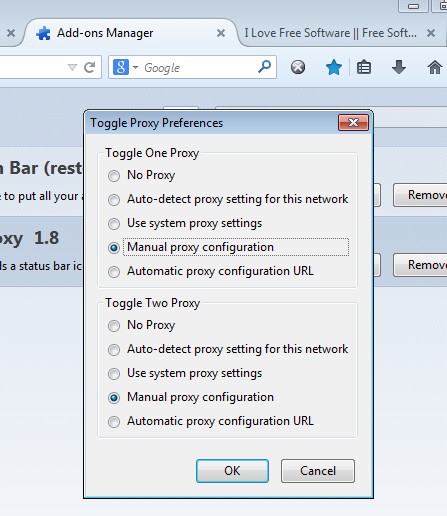 proxy management addons firefox 4