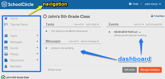 school circle ui