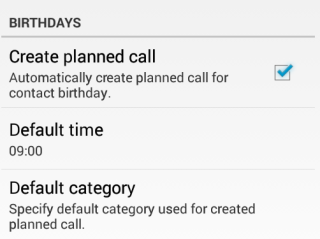 Call Planning for Birthdays