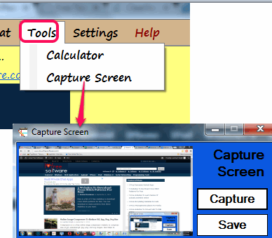 Capture desktop screen