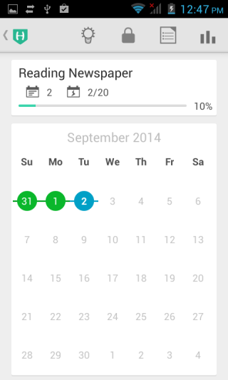 Enlarged Calendar View