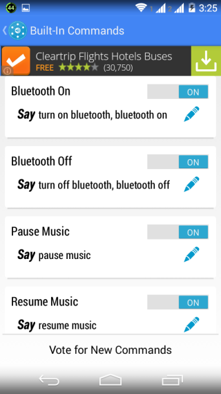 List of Google Now Commands