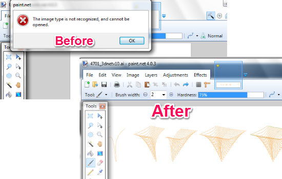 Open Adobe Illustrator .ai File in Paint.NET