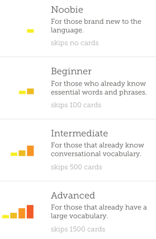 Select Proficiency Level