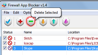 delete programs from blocked list