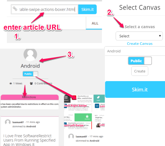 fetch article summary and store to a category