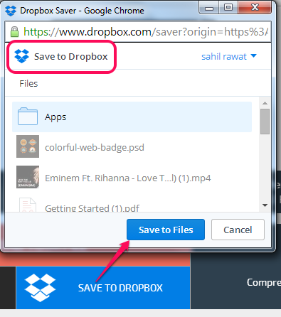 save compressed image to Dropbox or Google Drive