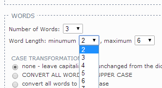 set number of words