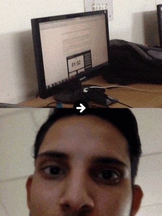 Clicking Photo Using Frontback