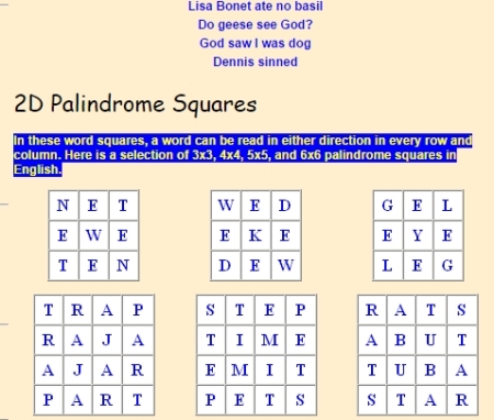 learn palindromes online