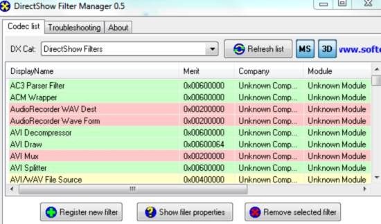 DirectShow Filter Pack