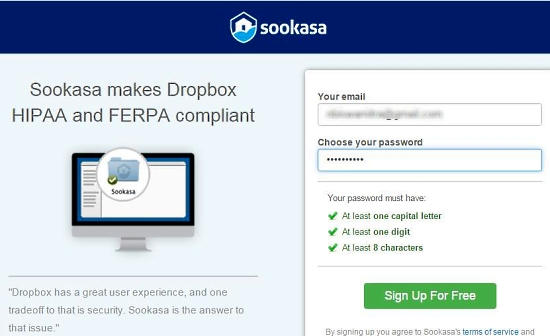 Sookasa Create Account