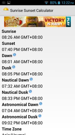 sunrise sunset apps for Android 4