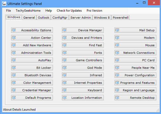 ultimate settings panel in action