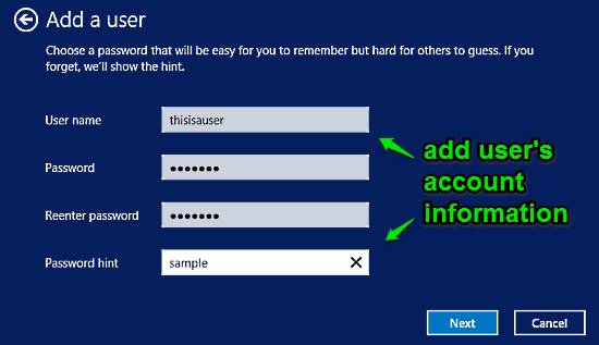 windows 10 add user credentials