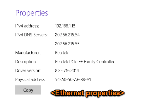 windows 10 ethernet properties