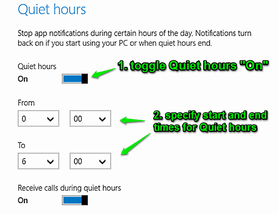 windows 10 quiet hours