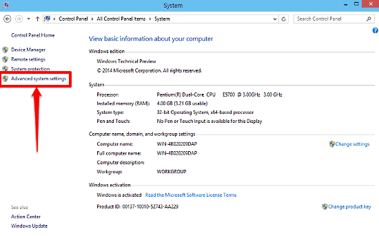 windows 10 system control panel