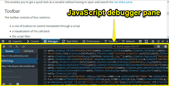 javascript debugger