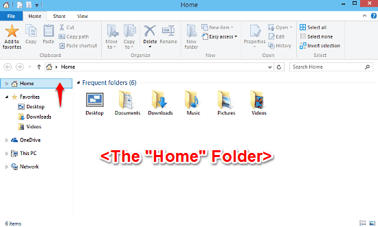 windows 10 home folder