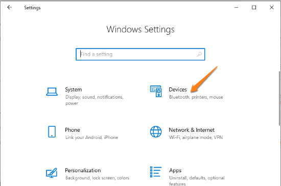 access Devices option