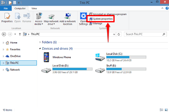 windows 10 system properties access