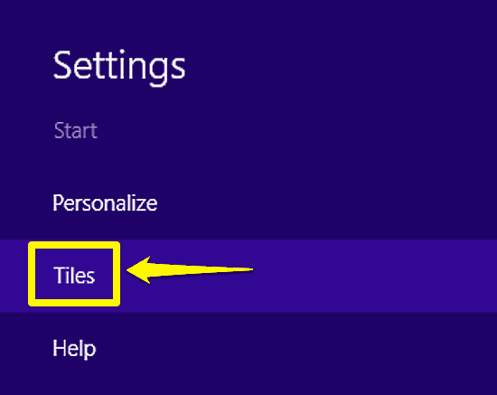 windows 10 tiles settings