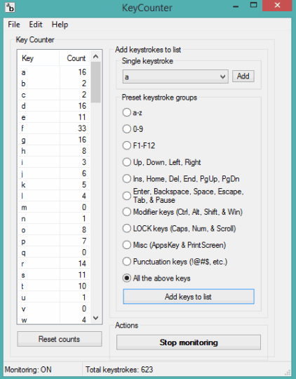 KeyCounter- interface