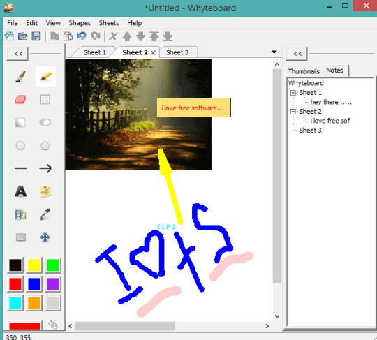 create drawing and annotate images together