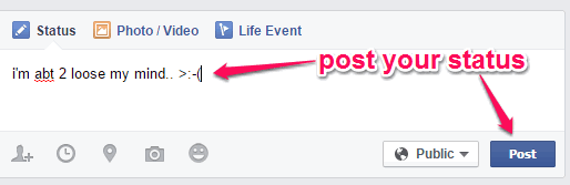 post your status