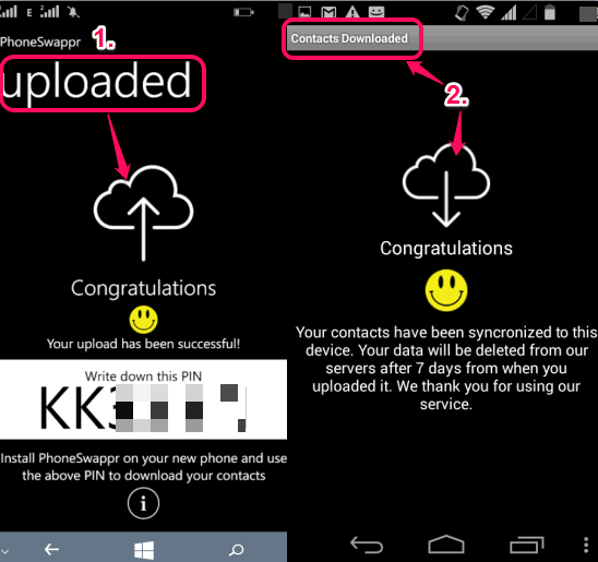 transfer contacts from Windows Phone to Android