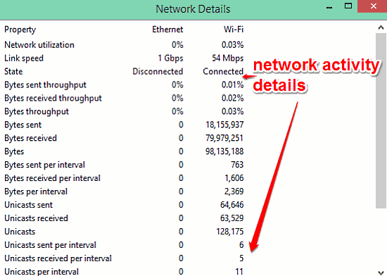 windows 10 view network details