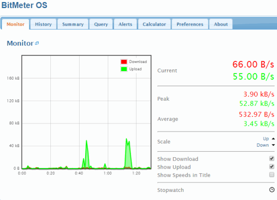 BitMeter OS- interface