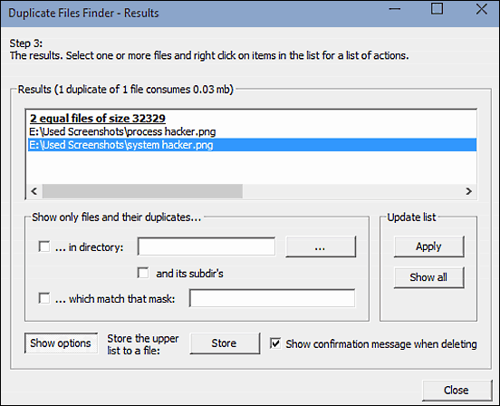 duplicate files finder