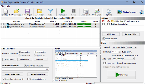 fast duplicate file finder