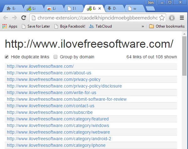 link extractor extensions chrome 2