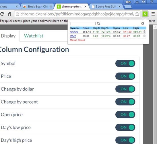 real time stock market info tracker extensions chrome 5