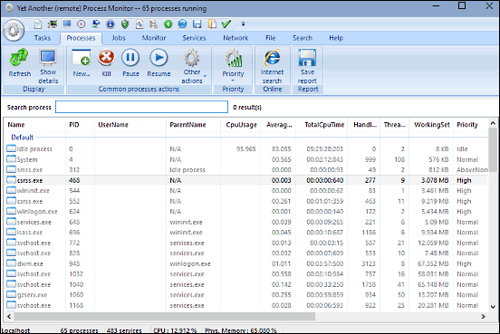 yet another remote process monitor